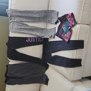 Bottoms Bundle Size 7 / 8. Justice Leggings,  Sweats,  Cat & Jack